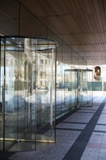 Stunning fiberglass doors installed in a commercial building.