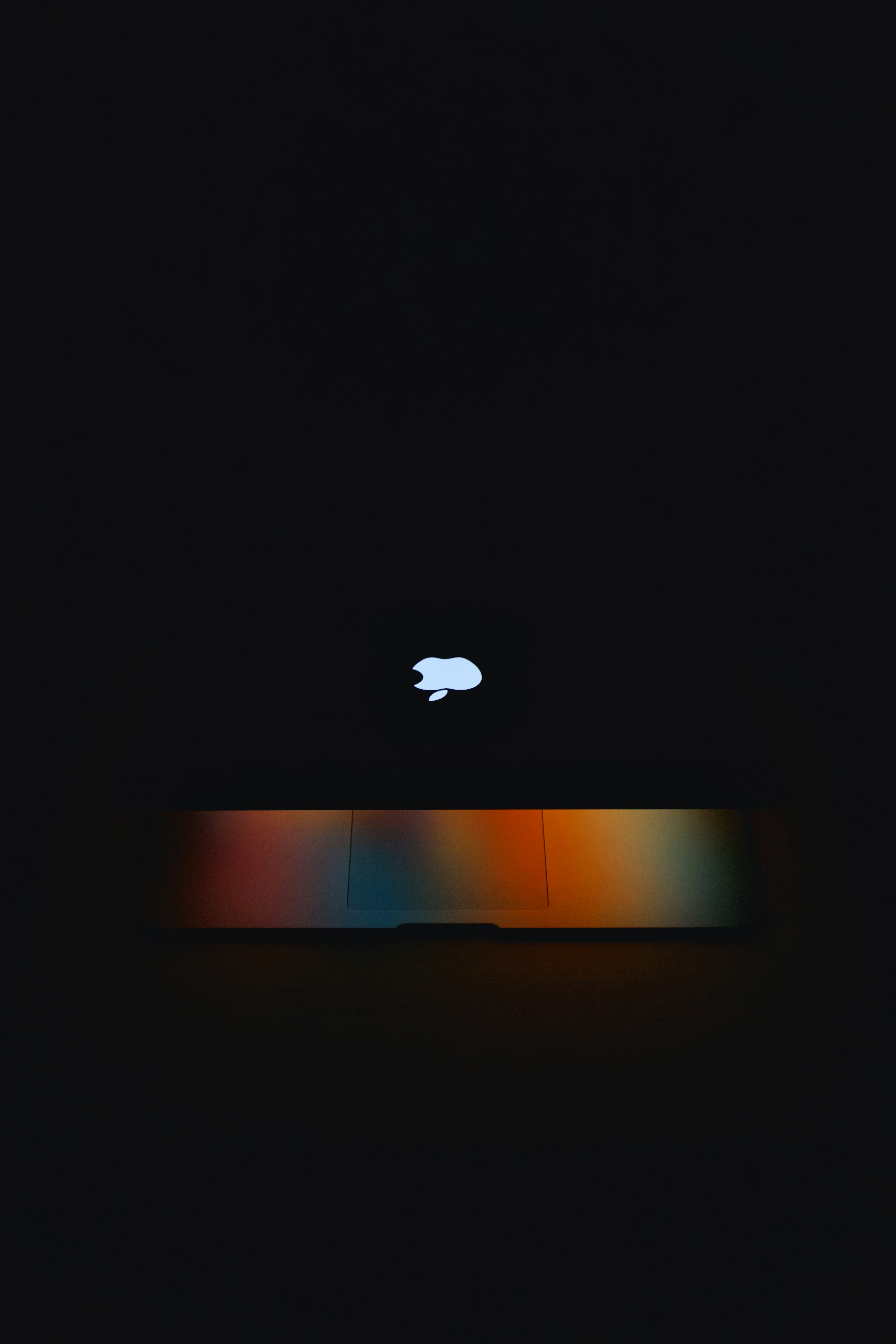 white Apple logo