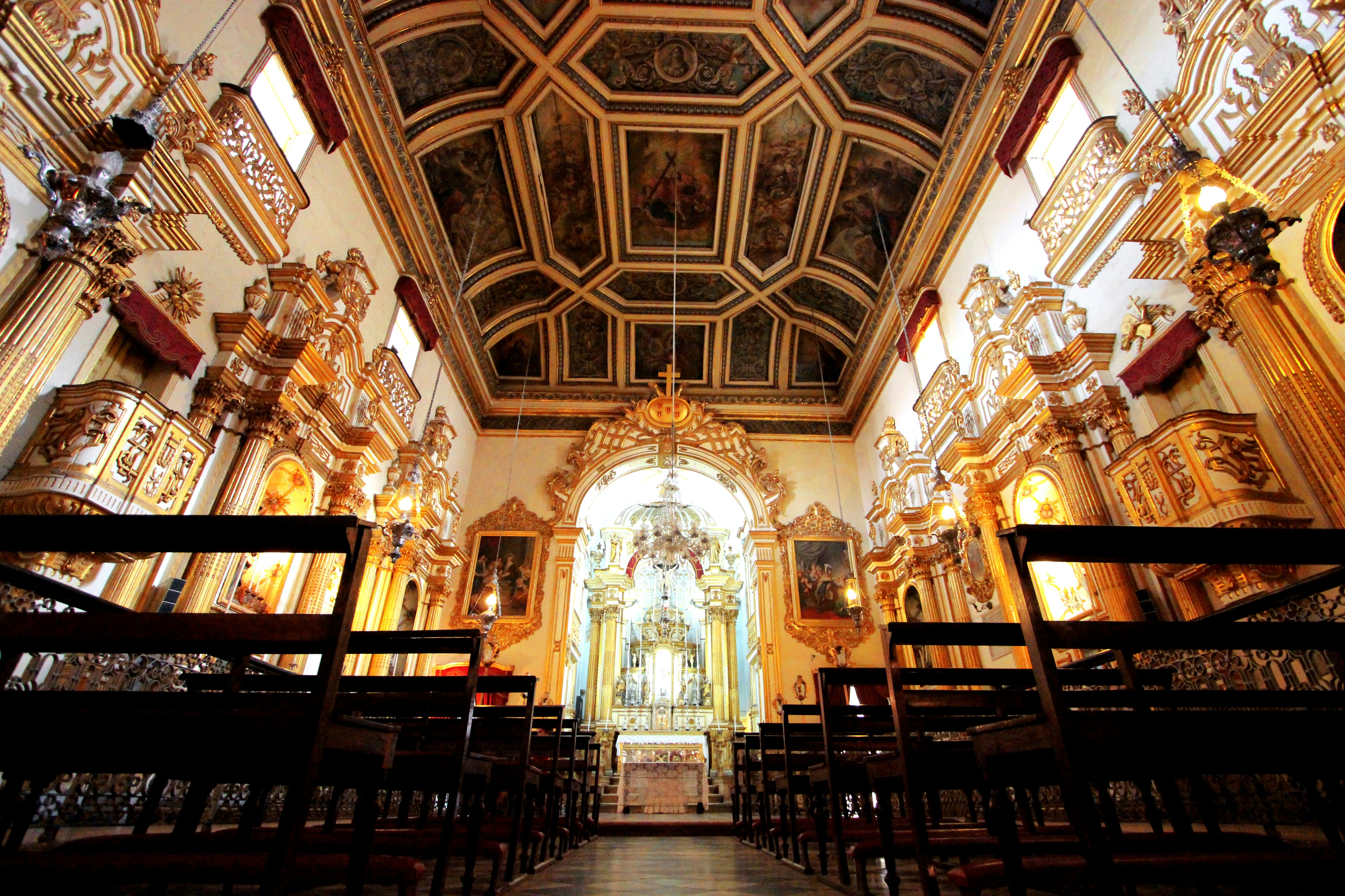 gold church interior, Bahia - Brazil. Church of the Third Order of San Francisco, in Salvador, Bahia.