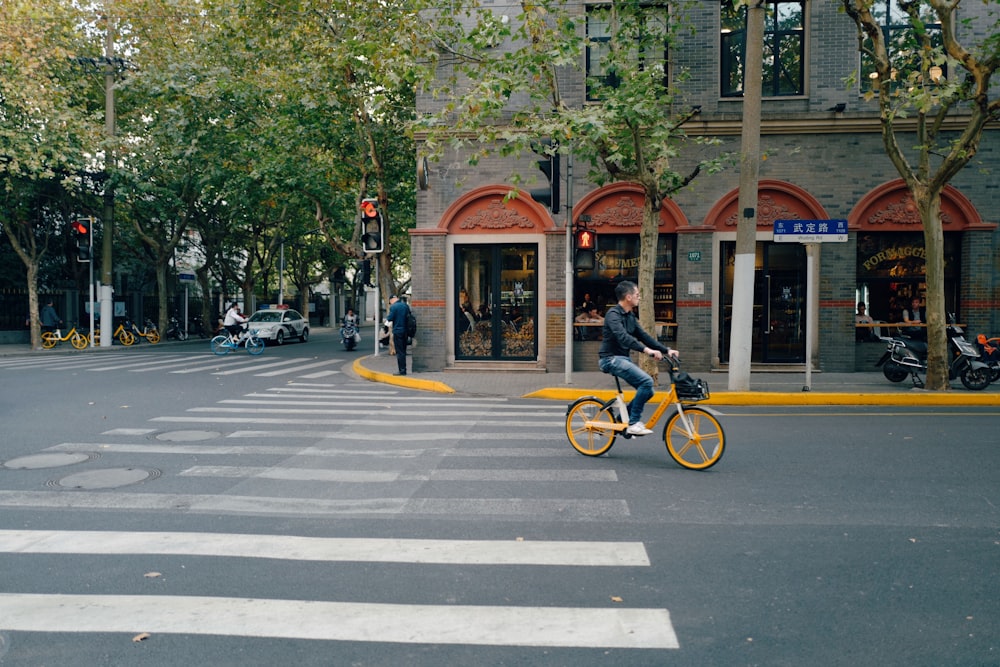 person riding bicycle