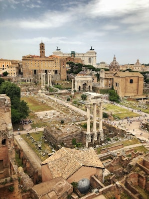 aerial photo of city