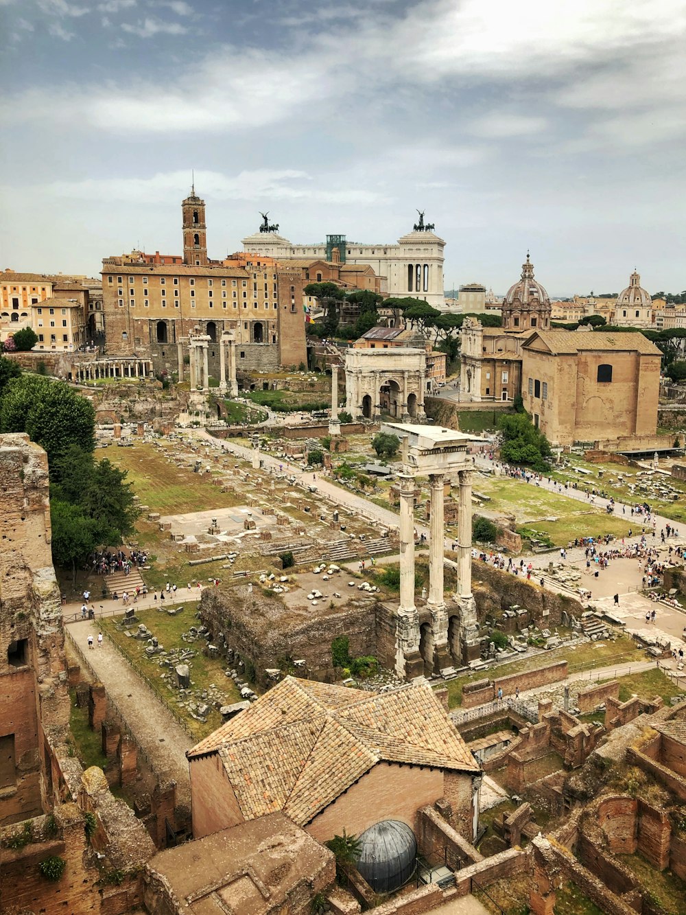 aerial photo of city