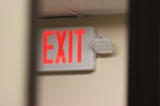 red Exit signage