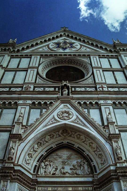 white cathedral photograph in Basilica of Santa Croce in Florence Italy