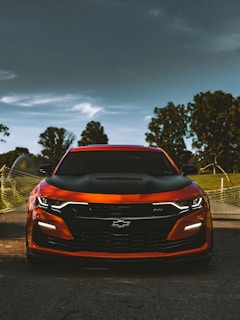 Chevrolet orange & black car
