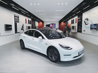 white sedan photograph