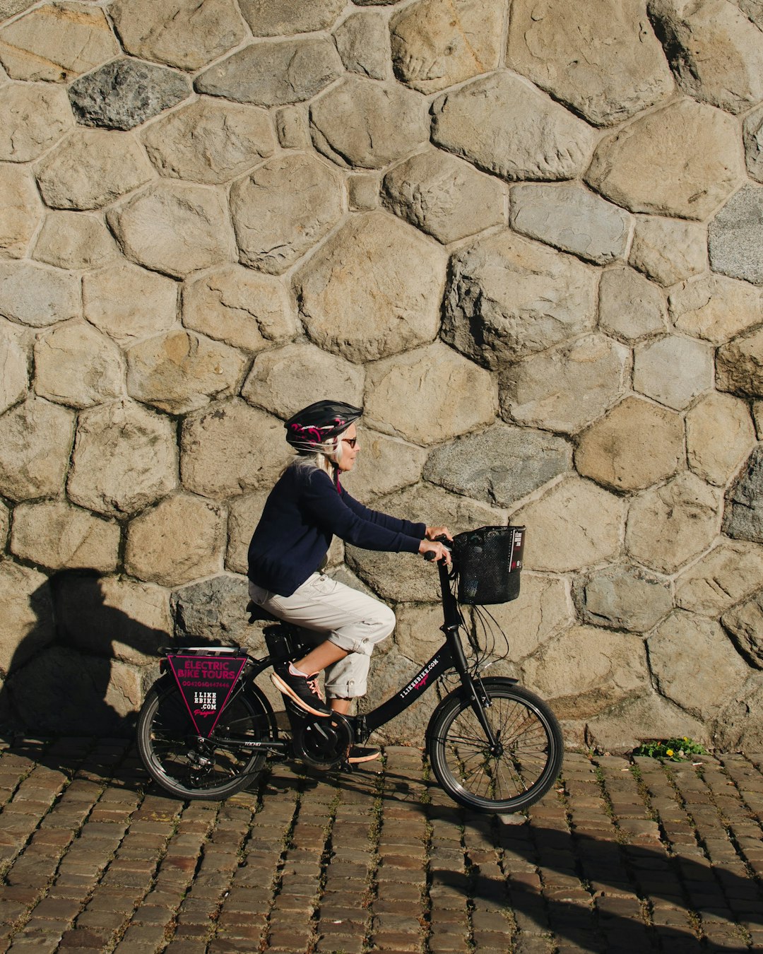 person riding bike