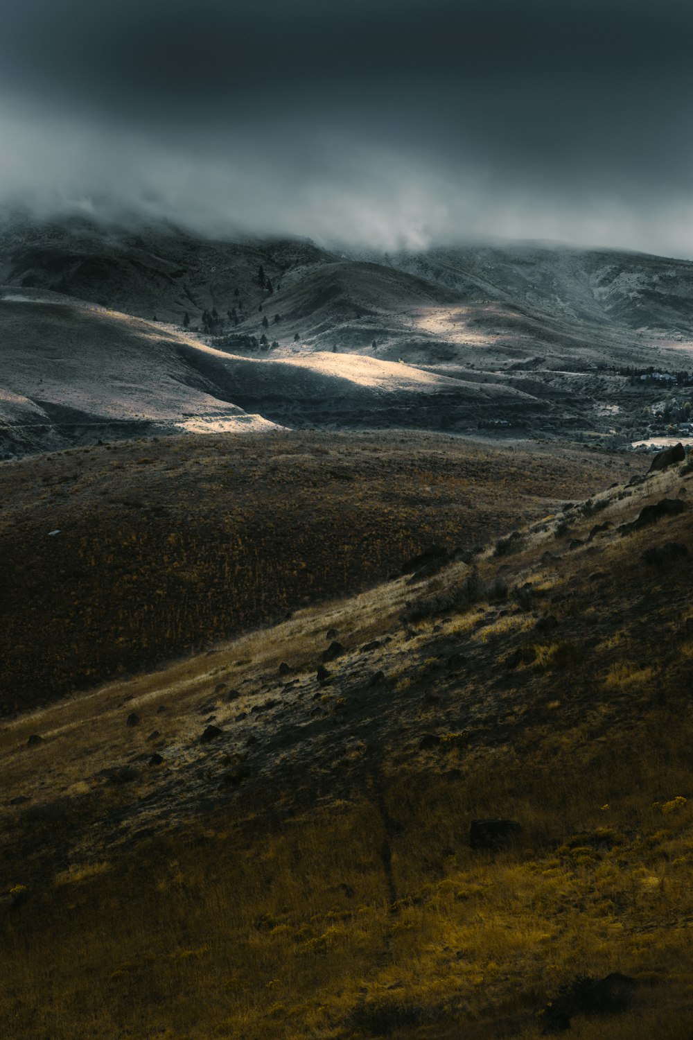 aerial photo of mountain