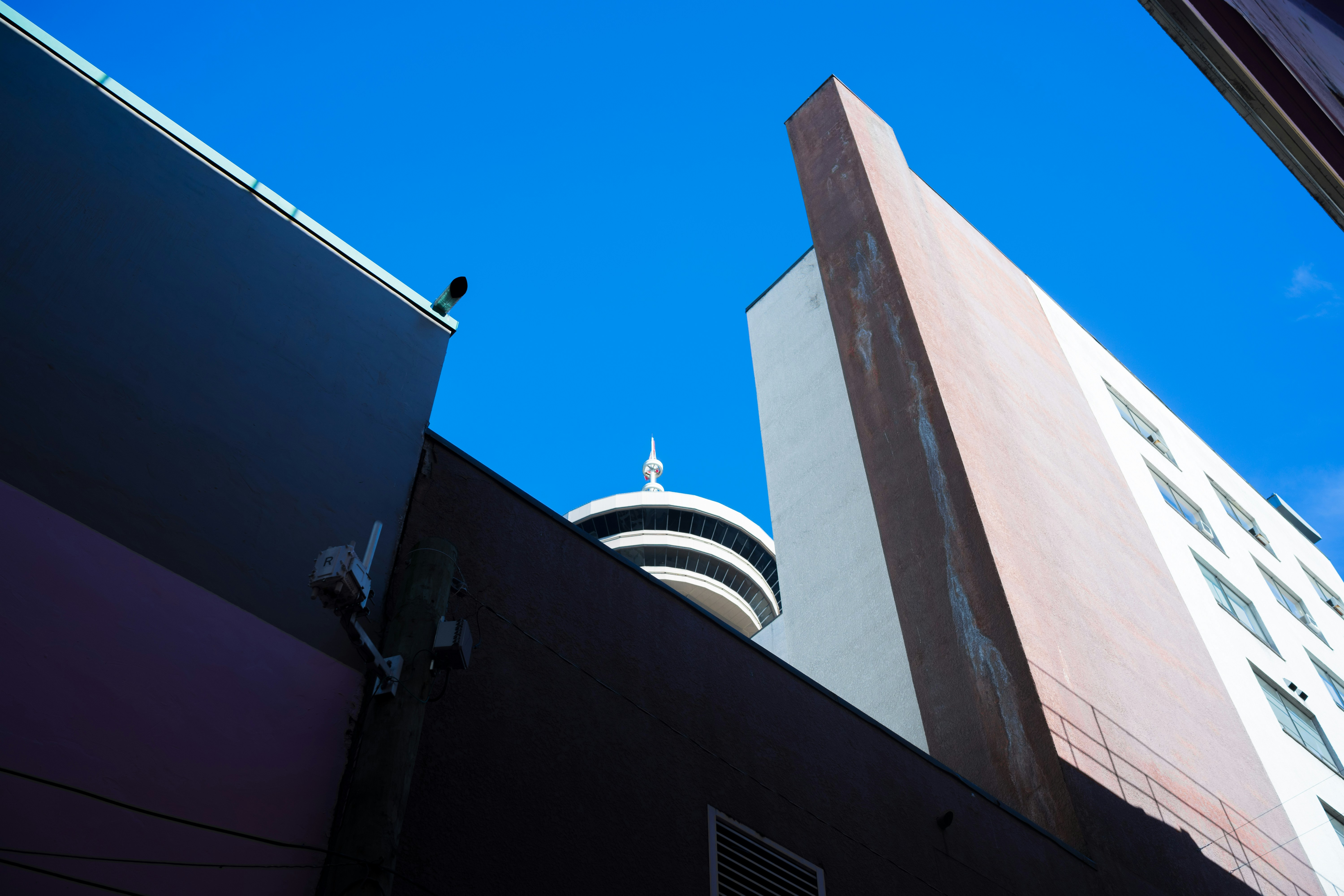 low angle photo of buildings