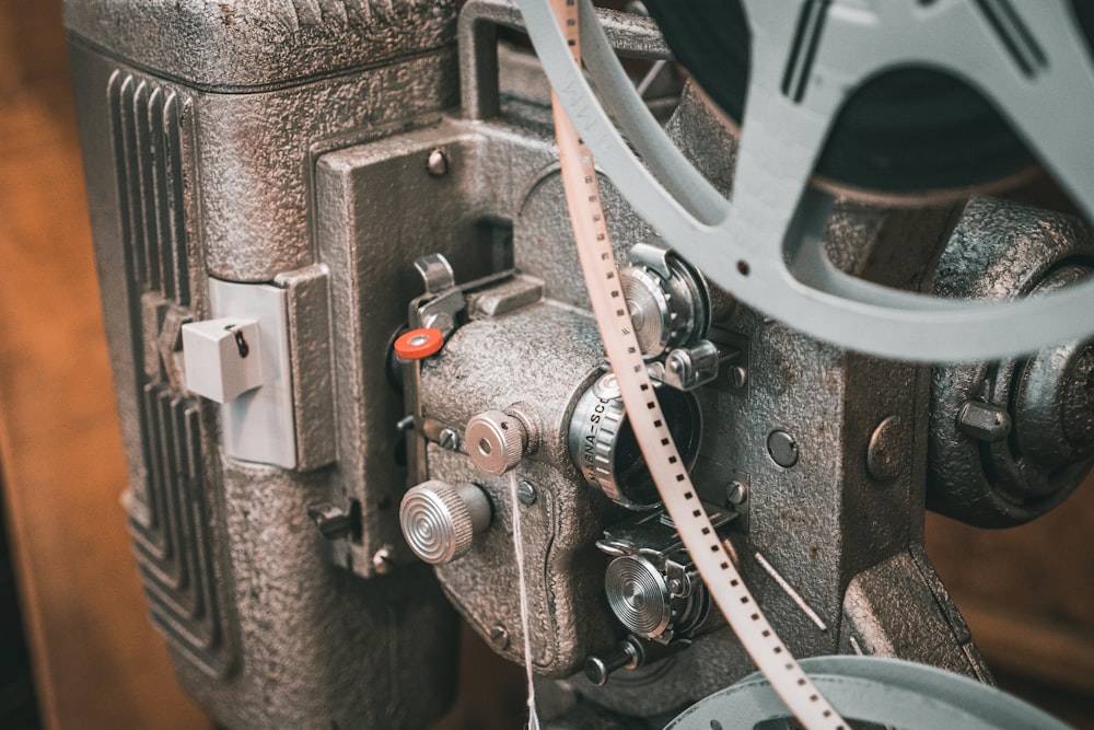 grey vintage camera close-up photo