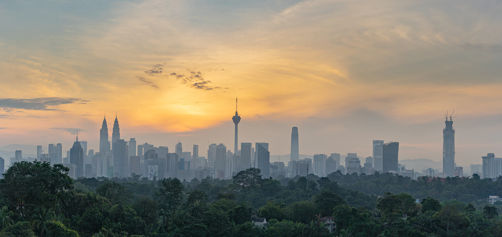 Kuala Lumpur skyline at dawn