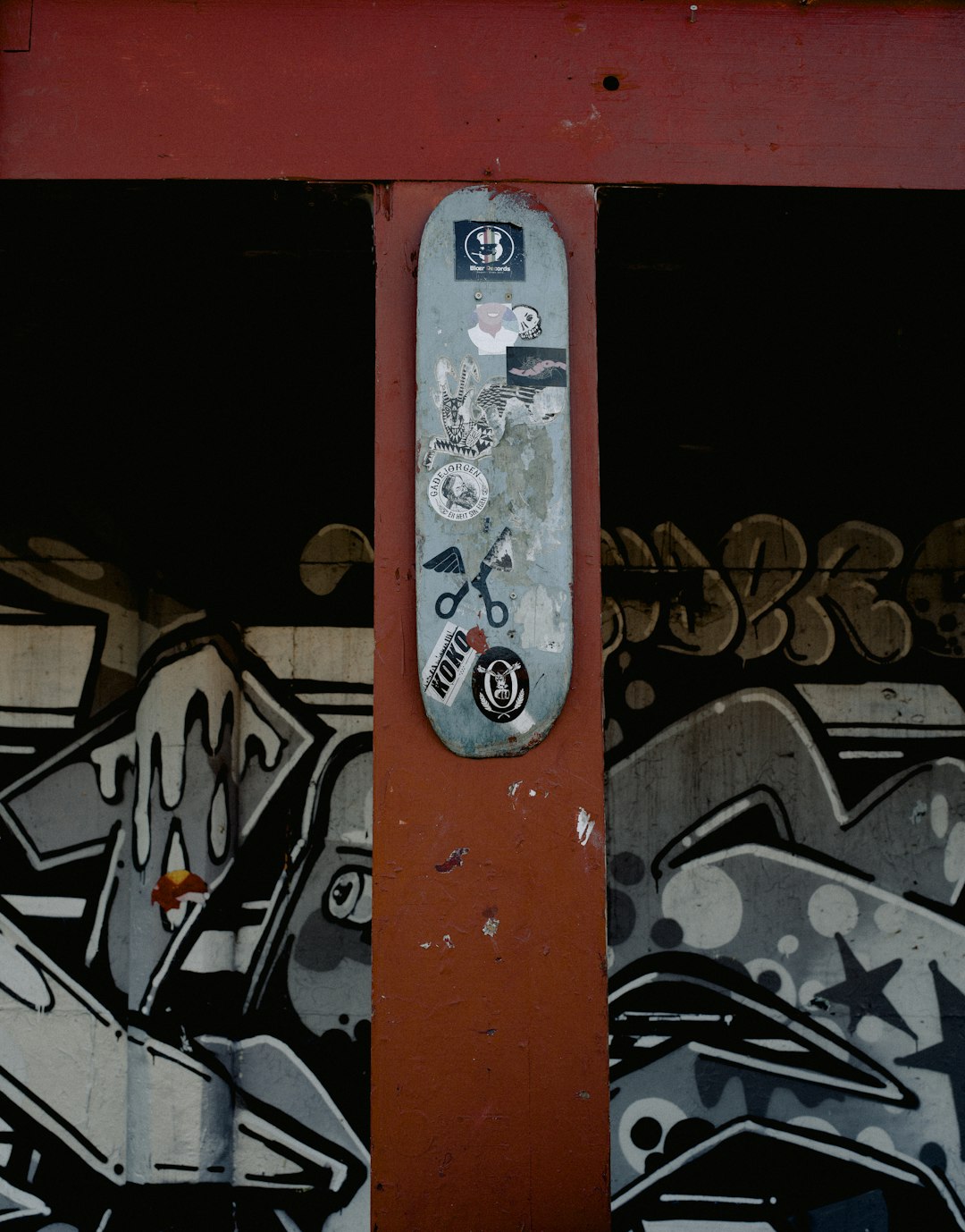 red and gray graffiti during daytime