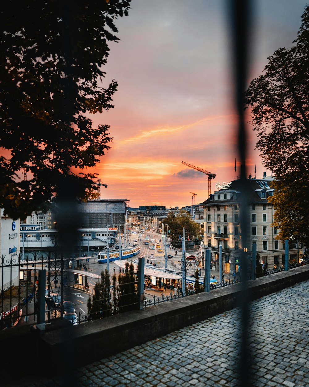 view photography of city buildings during dawn