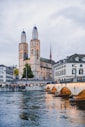 Zurich in Switzerland under white sky during daytime