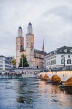 Zurich in Switzerland under white sky during daytime