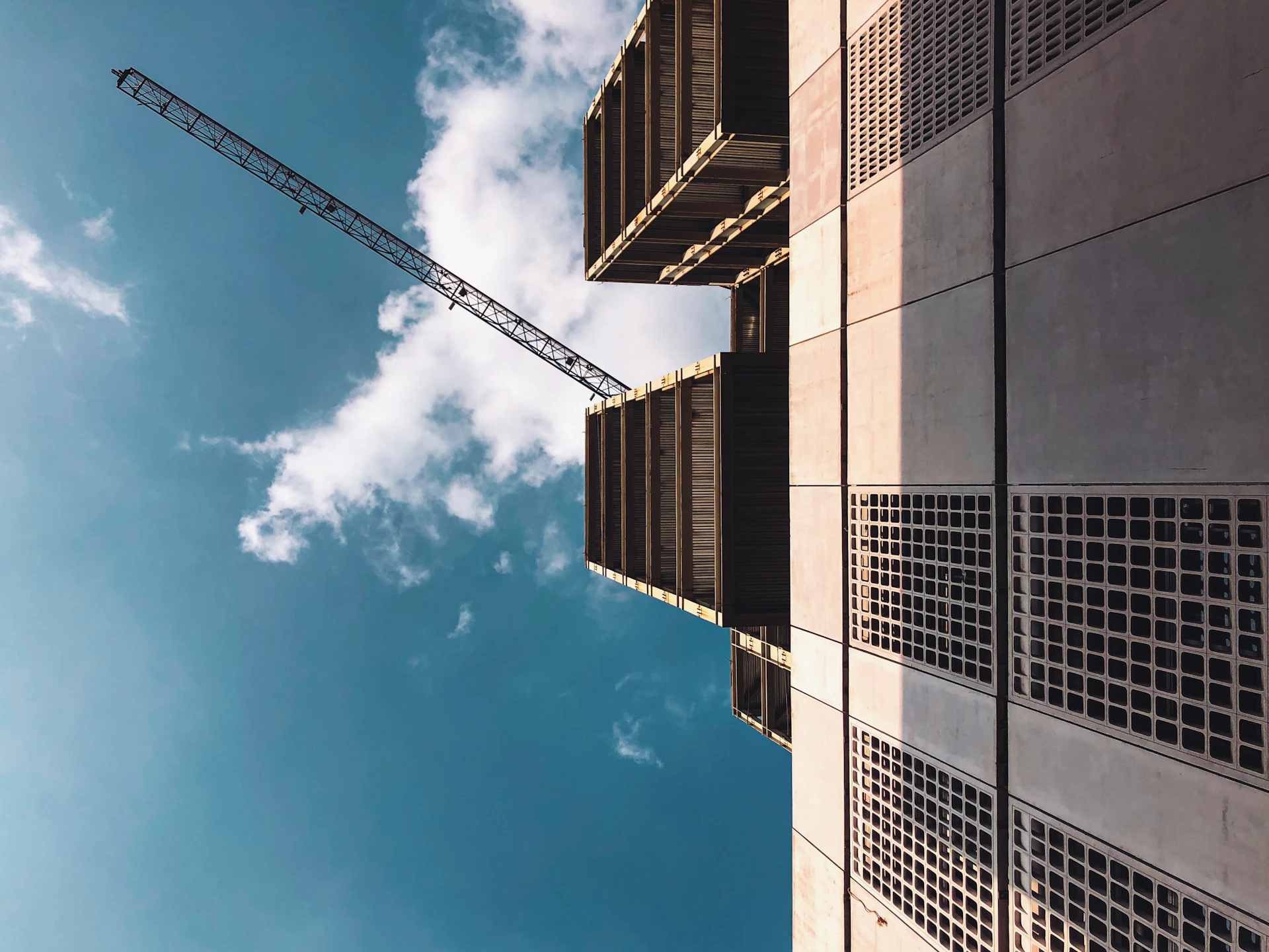 low-angle photography of gray concrete building