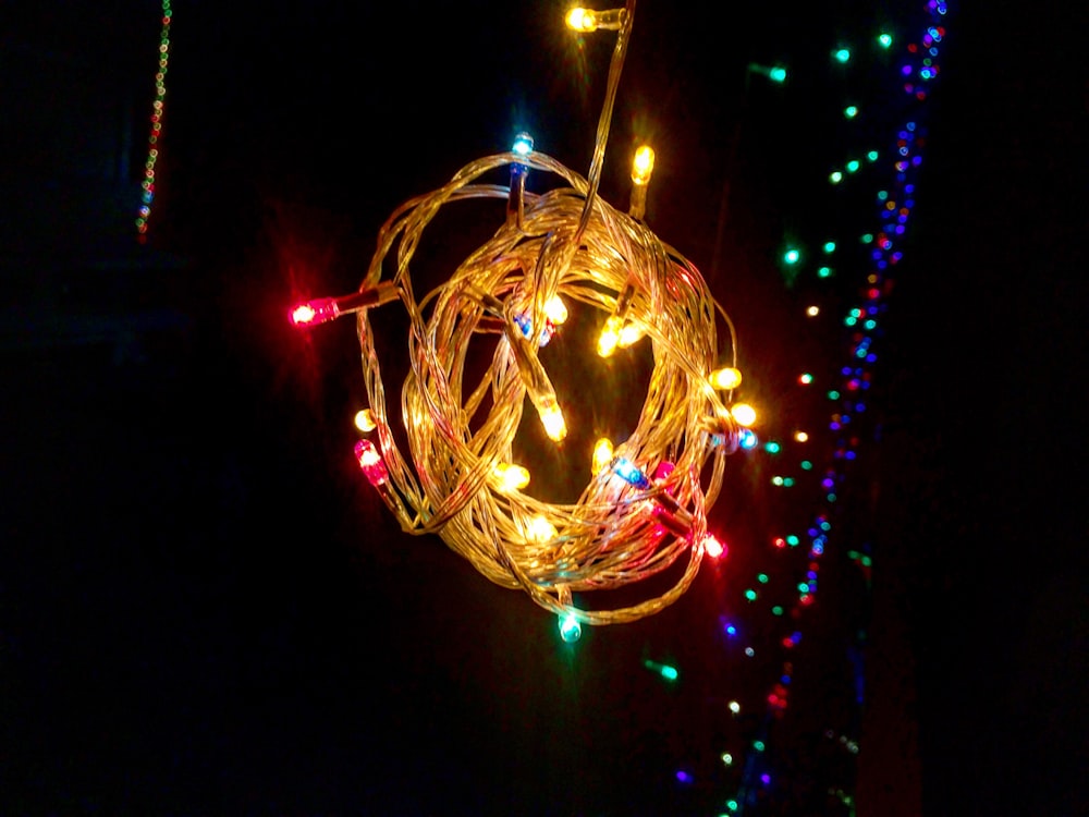 multicolored string light