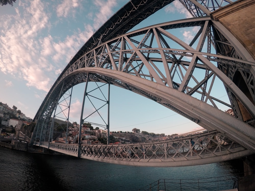 gray bridge over body of water