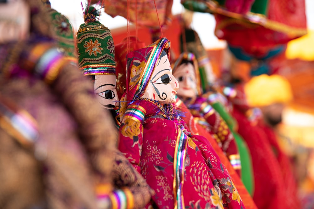 selective focus photography of dolls during daytime