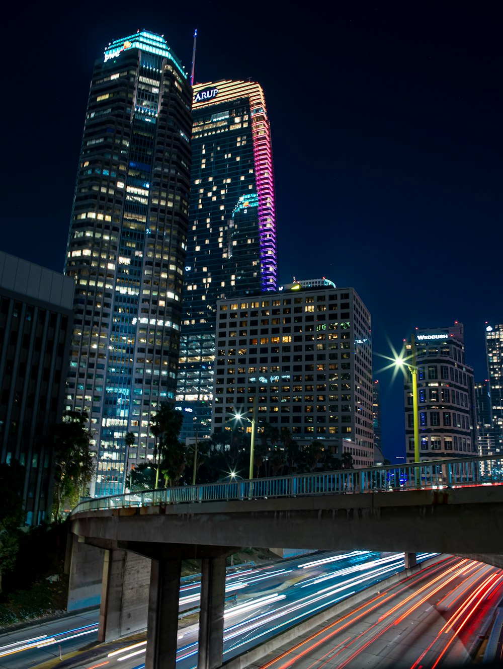 long-exposure photography of vehicle lights