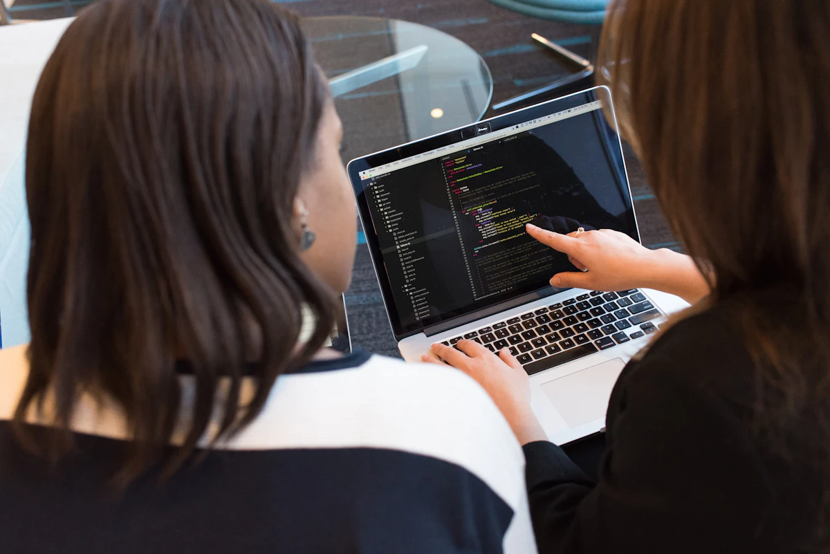 Technology consultation at a laptop