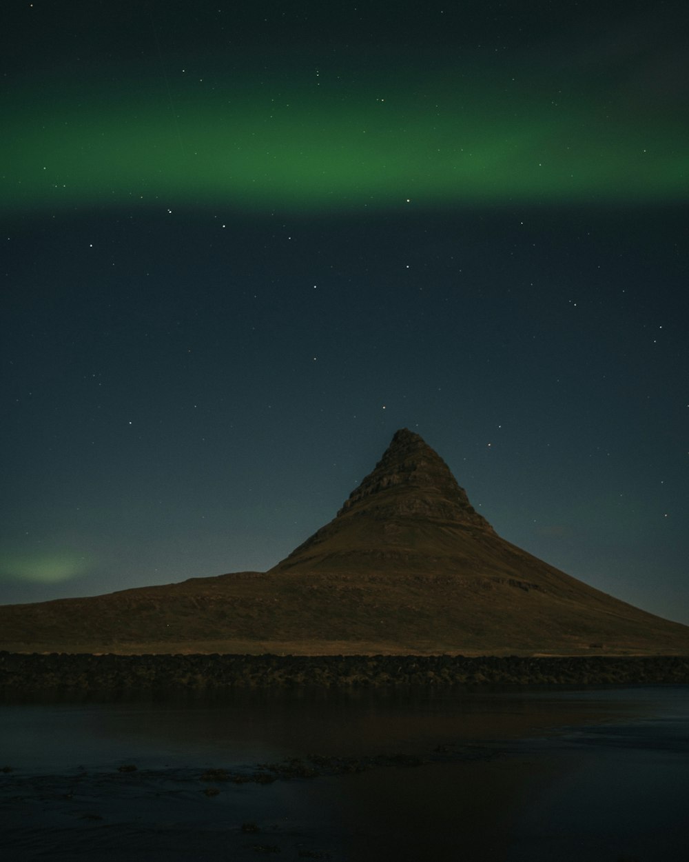 Northern Lights over mountain