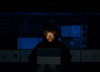 woman using laptop computer