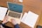 person using MacBook Air