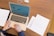 person using MacBook Air