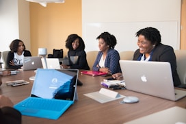 woman using MacBook