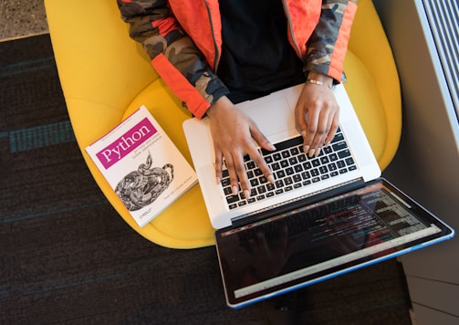 person using MacBook