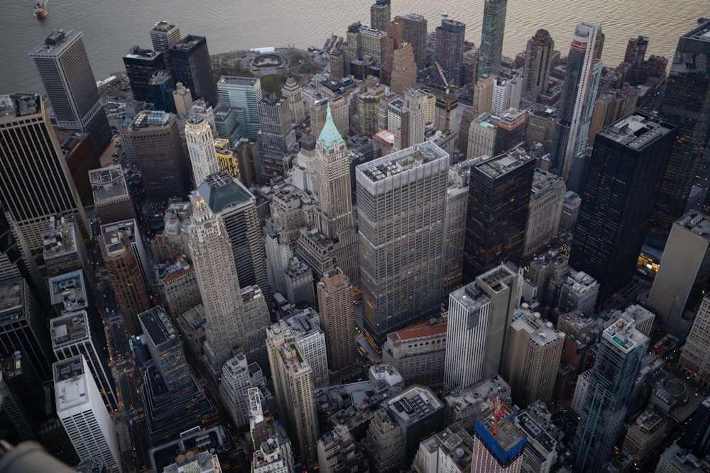 aerial photo of buildings