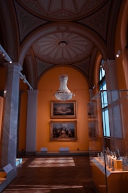 inside orange and brown building