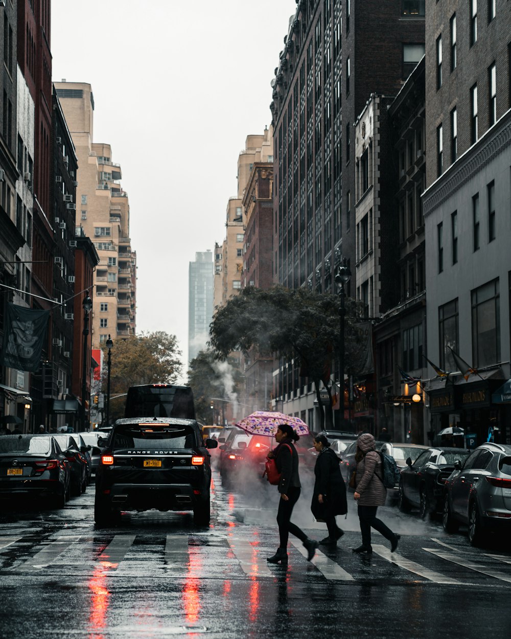 people crossing street during daytime