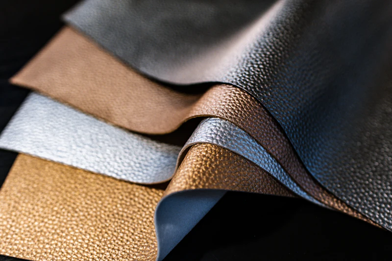 PU leather and coated fabric swatches for bag manufacturing