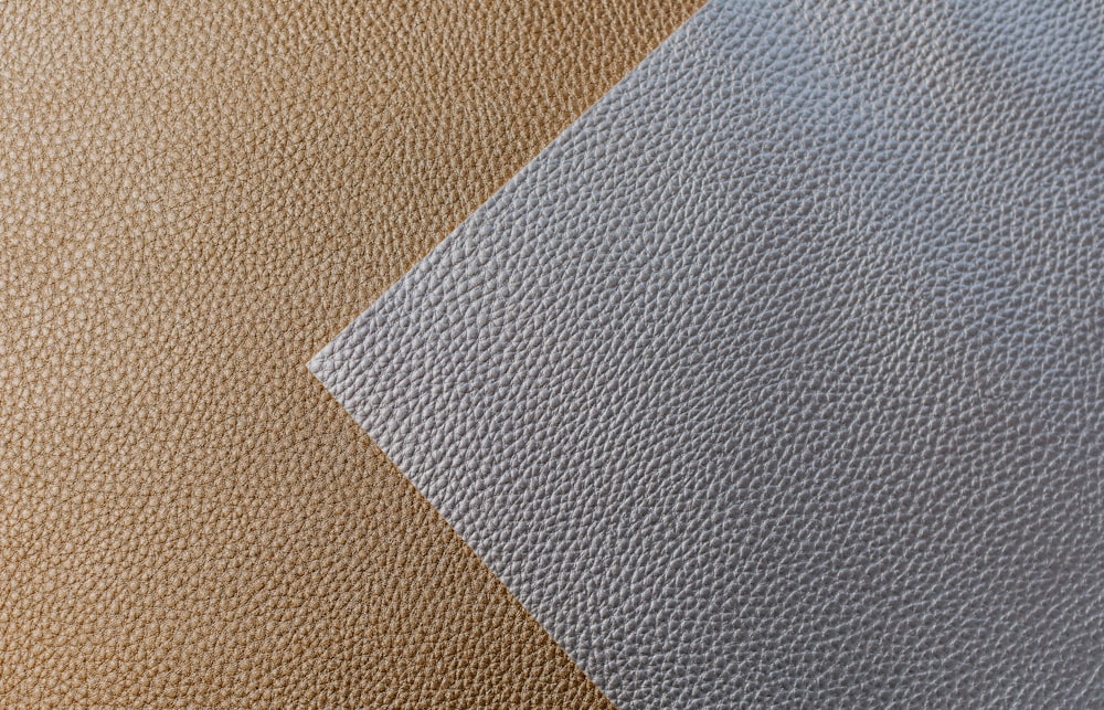 brown and gray leather textile