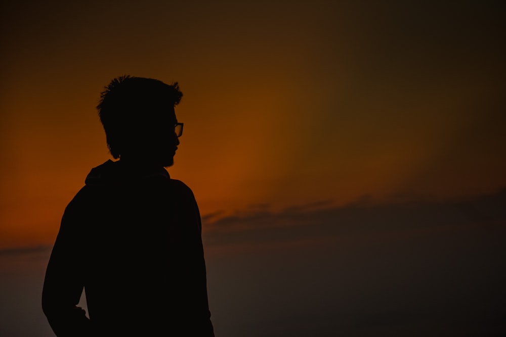 silhouette of man