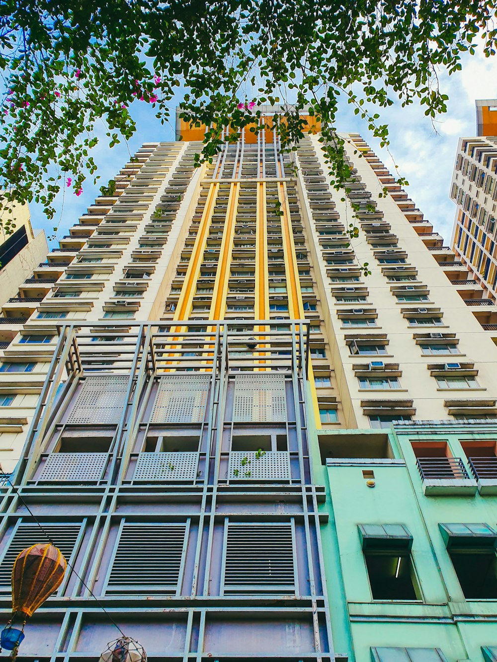 low angle photo of city buildings