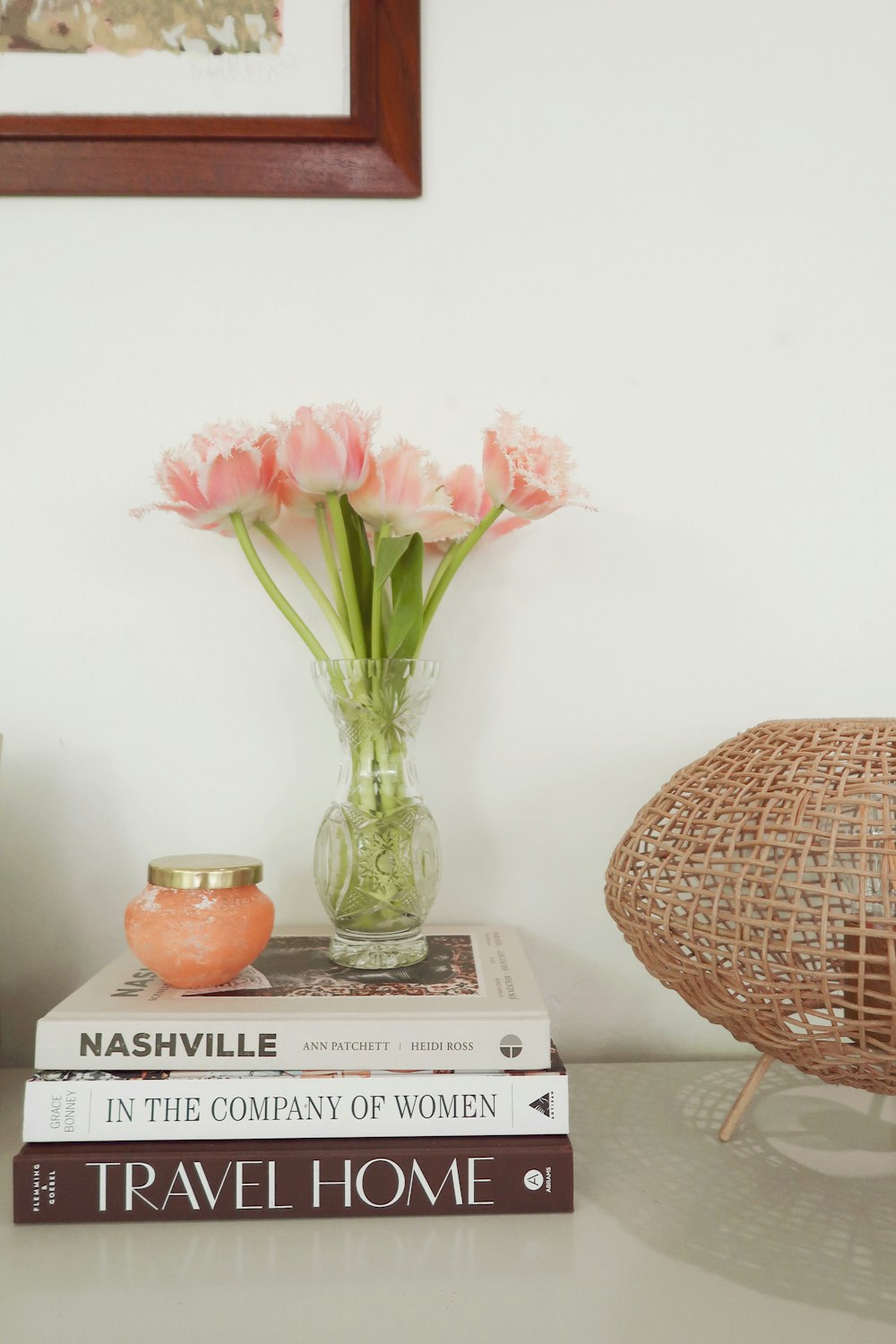 pink flowers in vase