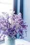 purple flowers centerpiece