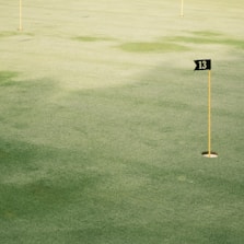 golf field with flags during daytime