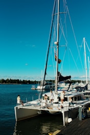 A group of boaters smiling on a sunny day near a Florida spoil island, with kayaks and boats in the background.