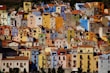 assorted-color houses