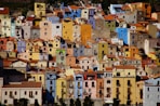 assorted-color houses