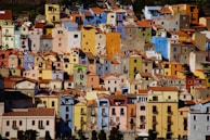 assorted-color houses
