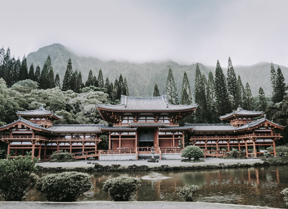 red and brown temple