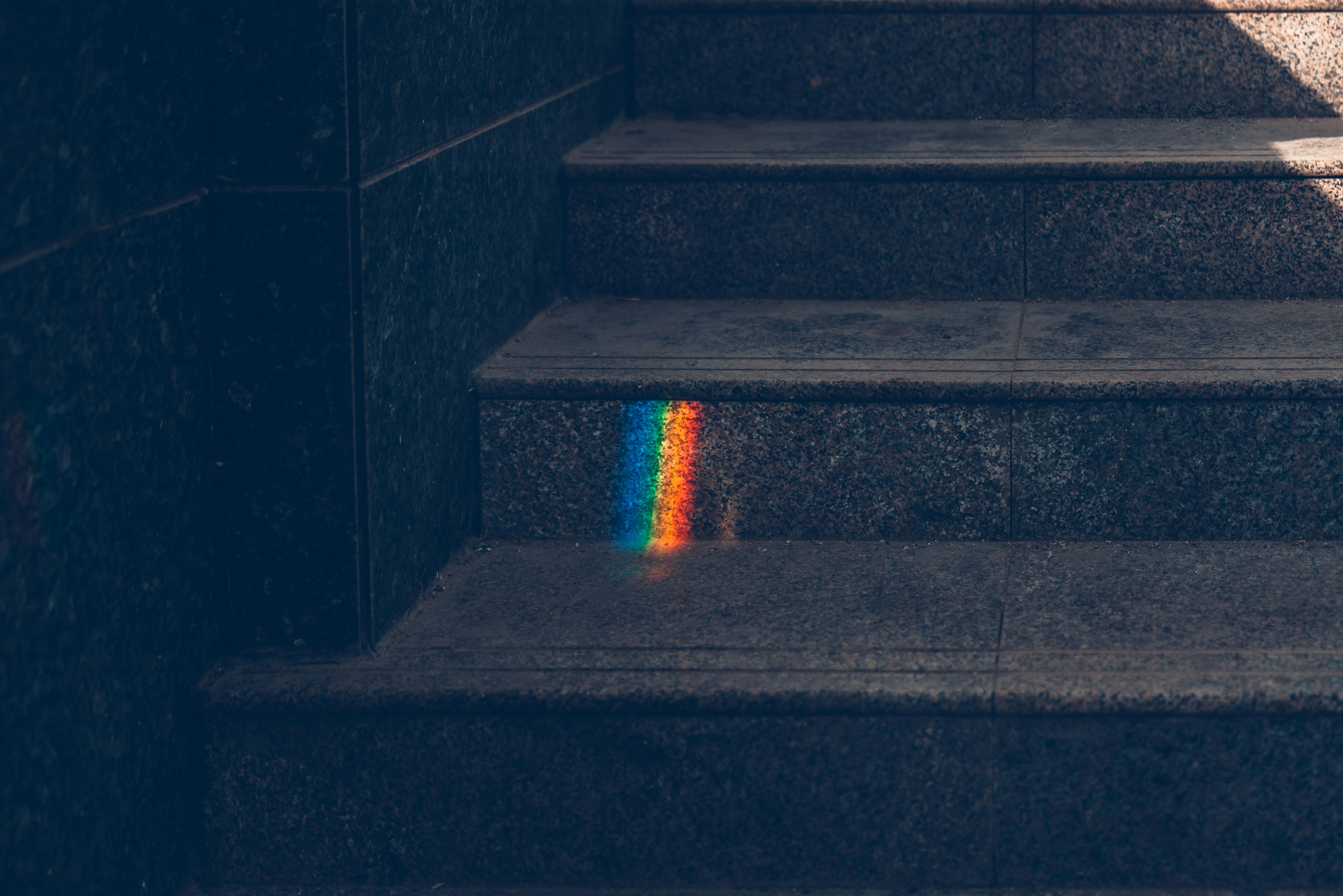 gray concrete stairs