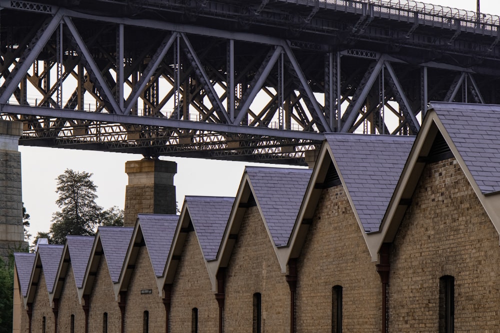 Maisons grises et violettes