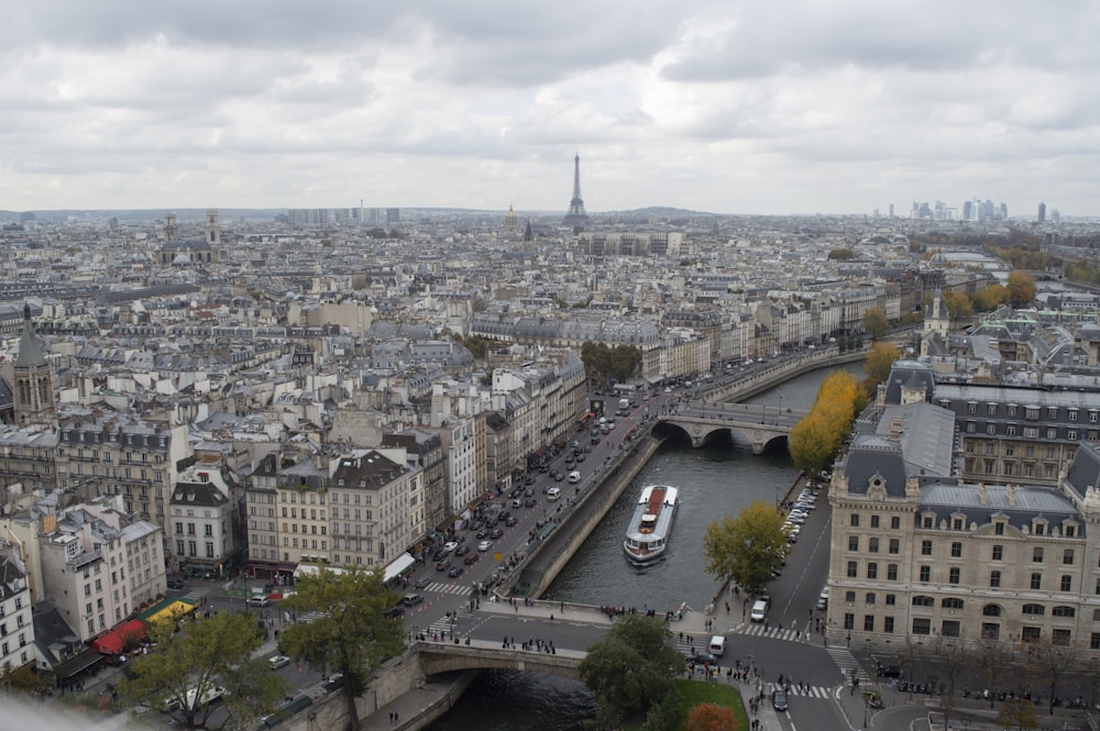 aerial photo of city