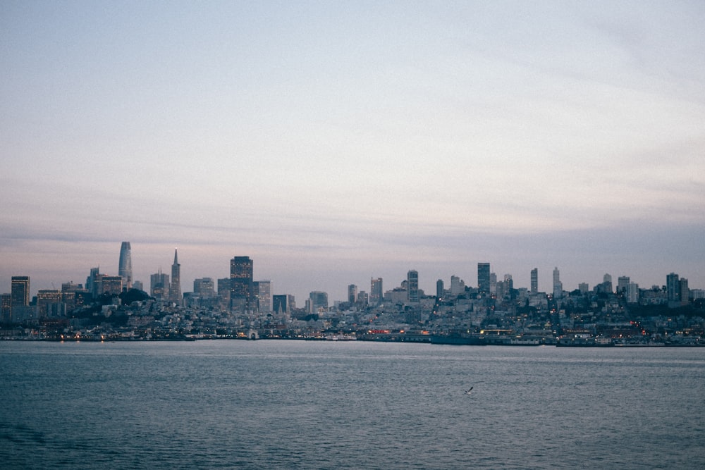 city skyline near calm sea water during daytime